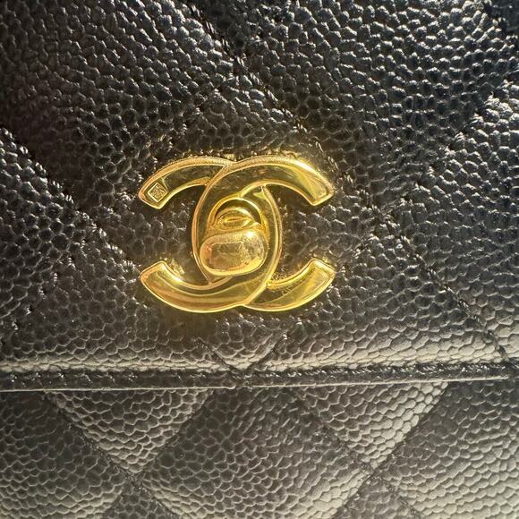 Chanel Black Kelly Top Handle Caviar Bag GHW - Picture 5 of 7